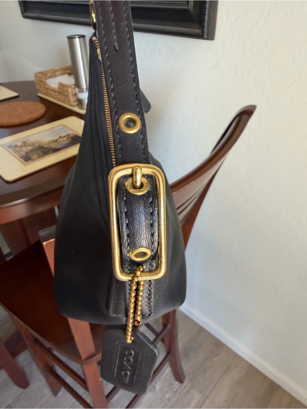 Coach Black Leather Legacy West Demi Pouch F1P-9844 - Picture 6 of 9